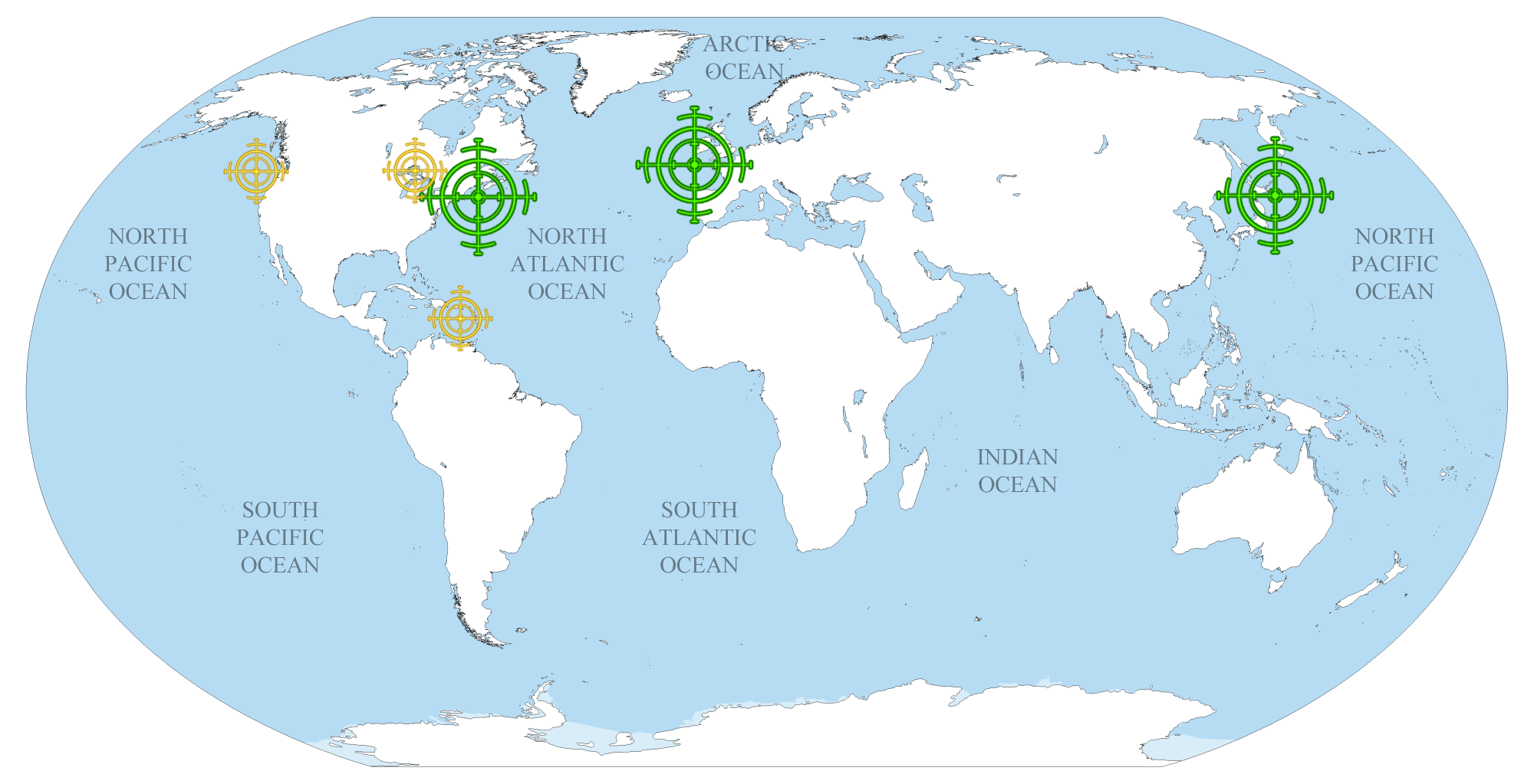 A map showing known Mer populations